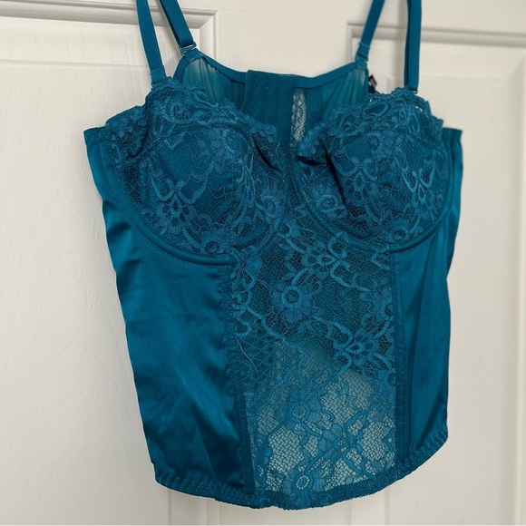 NWT Sincerely Jules Teal Lace Bustier Corset Top S/M - Picture 6 of 13